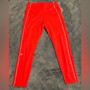 Fabletics NWT 2X Full-Length Leggings in Bright Red with Zipper Pocket